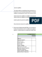 Ejercicio Punto de Equlibrio y Razones Financieras