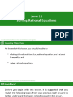 GM - Lesson 2.1 Solving Rational Equations