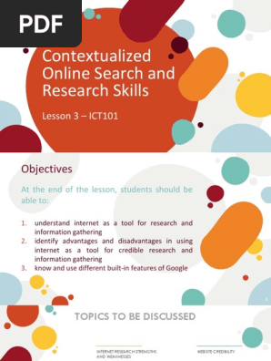 (PPT) Lesson 3 - Contextualized Online Search and Research Skills