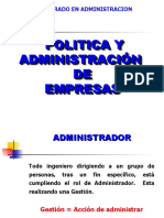 Politicas y Administracion de Empresas