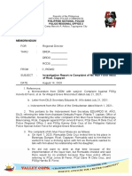 Investigation Report Re Complaint of MC Mun Favor Masa of Rizal, Cagayan