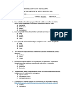 Evaluacion Diagnostica de Educacion Artistica 2do