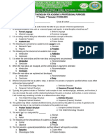 Academic & Professional Purposes 1st Summative Test