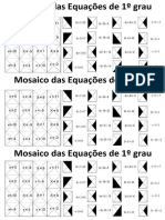 Mosaico de Equações Do 1º Grau