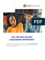 OAS-MIU Scholarship Opportunity 2022