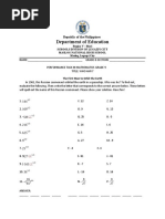 Performance Task in Grade 9math 2nd Quarter Copy 2