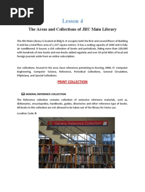 Lesson 4_Library Collection and Areas