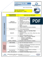 Roteiro de Estudos Recuperação Paralela / 2022