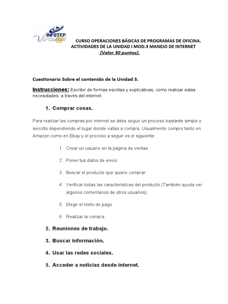 Actividad 1 Módulo 3 | PDF