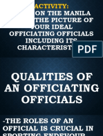 Characteristic of An Official