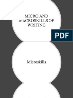 Micro and Macroskills of Writing