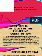 The Situation of Filipino Children and Young Persons