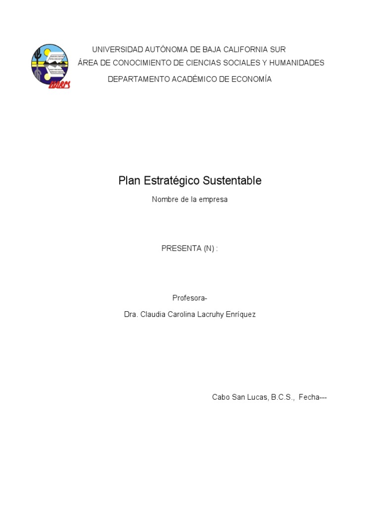 Plan estrategico uabcs primera entrega pdf marketing sistema de