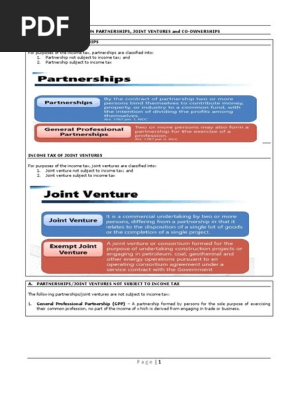 Tax on partnerships, joint ventures and co-ownership 2022