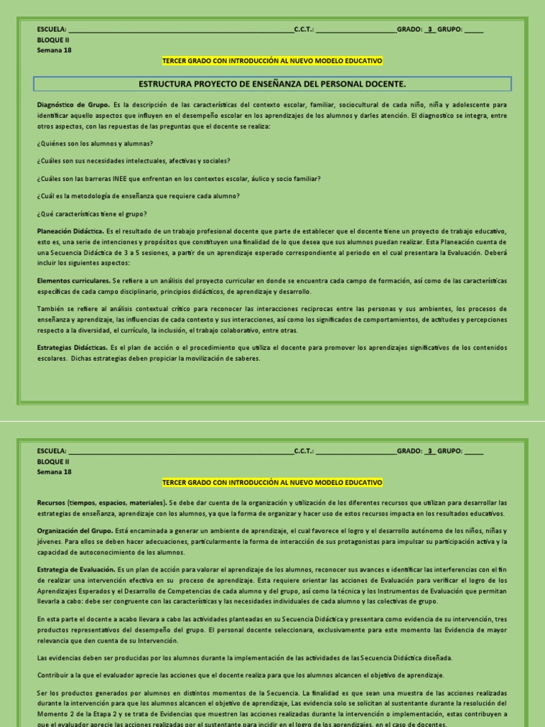 Proyecto Educativo Tercer Grado | PDF | Evaluación | Aprendizaje