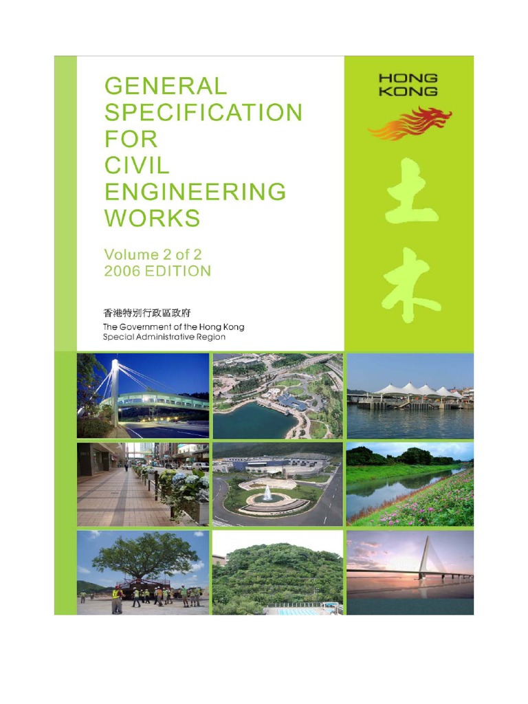 CEDD General Specification For Civil Engineering Works (2006 Edition ...