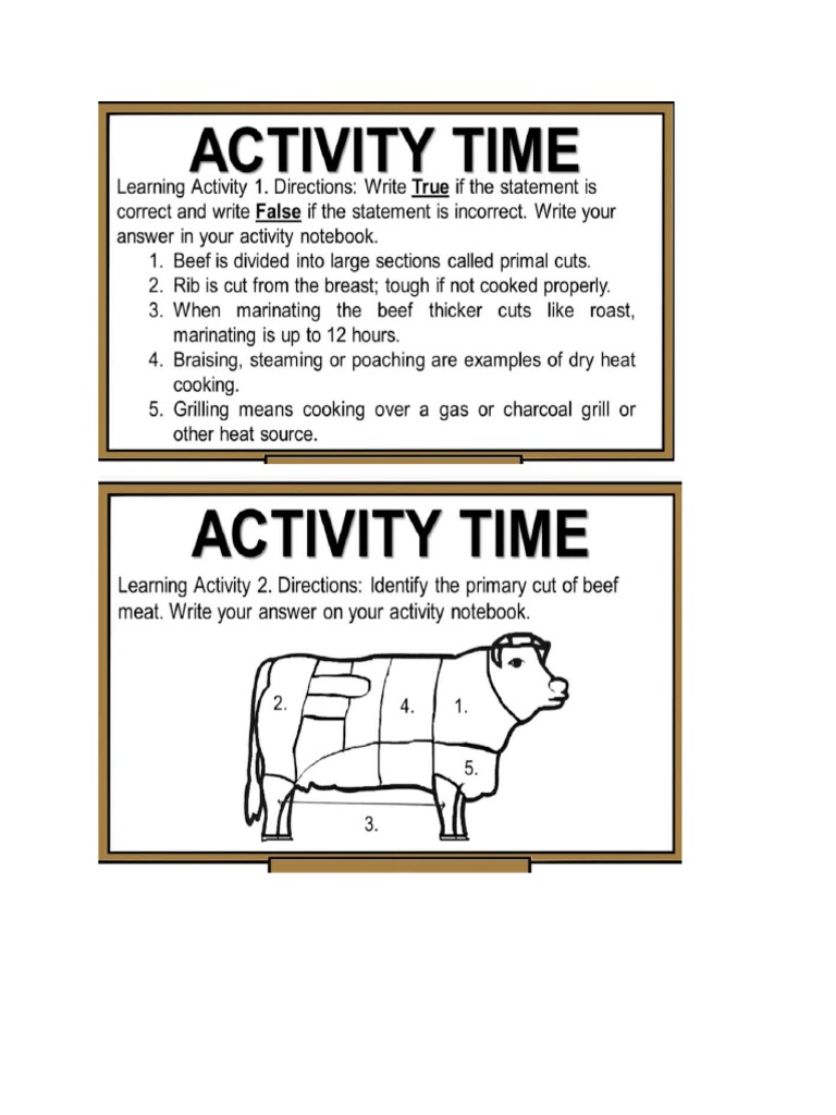 QuizCooking Meat Cuts PDF