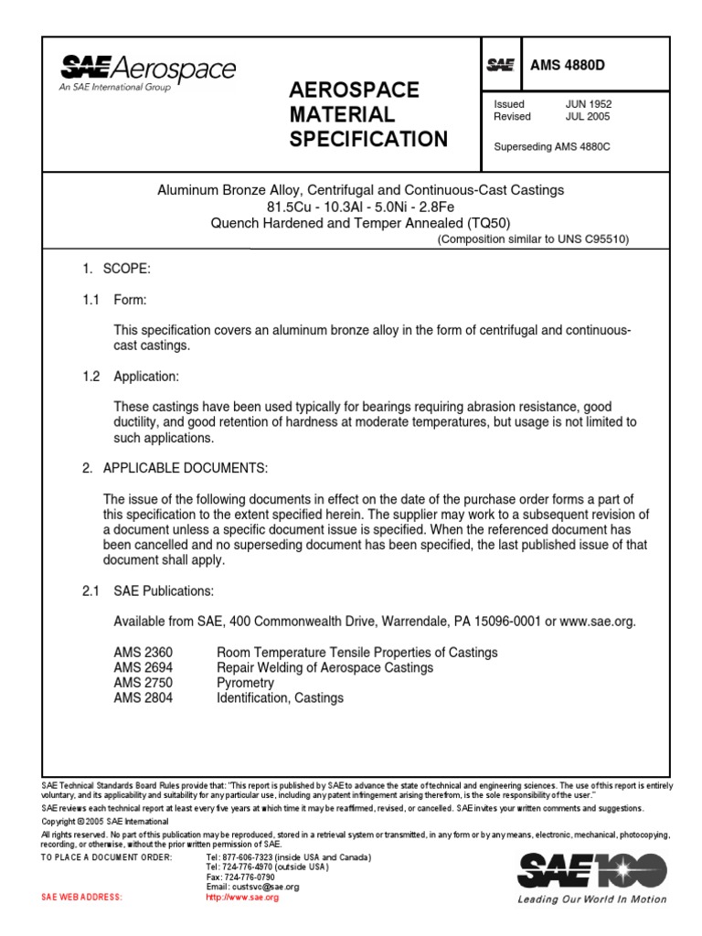 Aerospace Material Specification PDF Casting (Metalworking) Heat