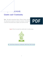Limits and Continuity Chapter