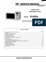 R950A USINE Sharp Manual Service Microwave Oven