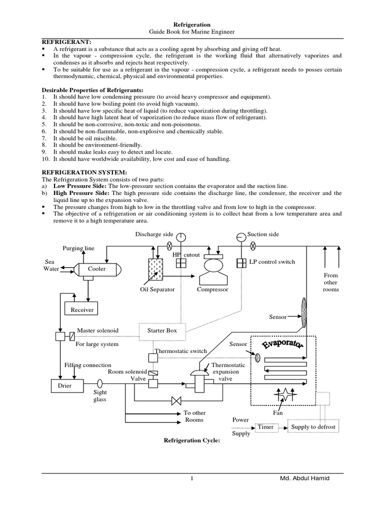 Marine Refrigeration Engineering Guide | PDF