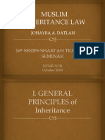 2019 NCR Muslim Inheritance Law - PPTX For Trainees 1