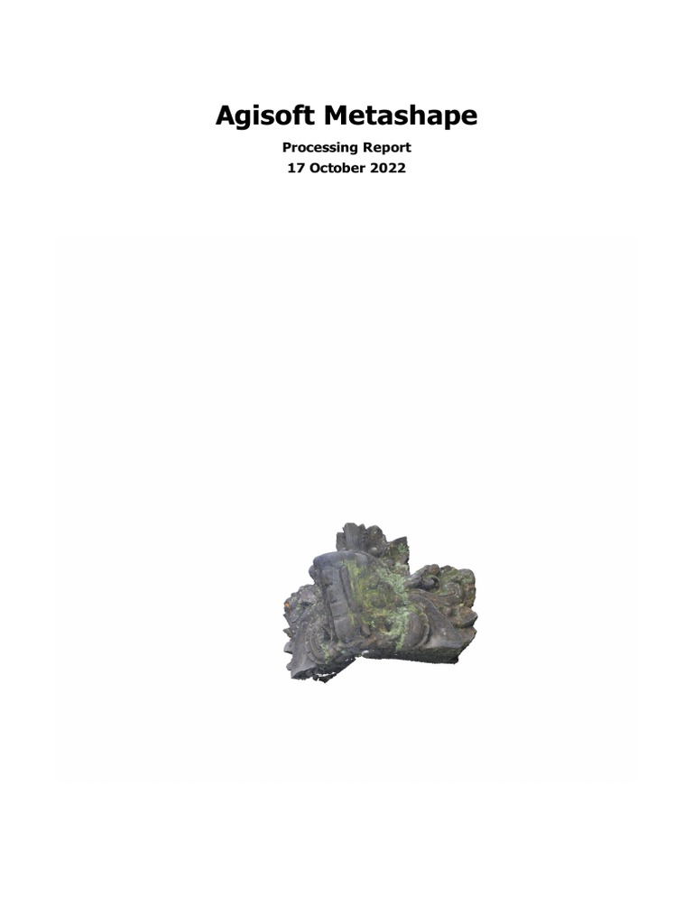 Agisoft Metashape Processing Report Detailing Camera Calibration