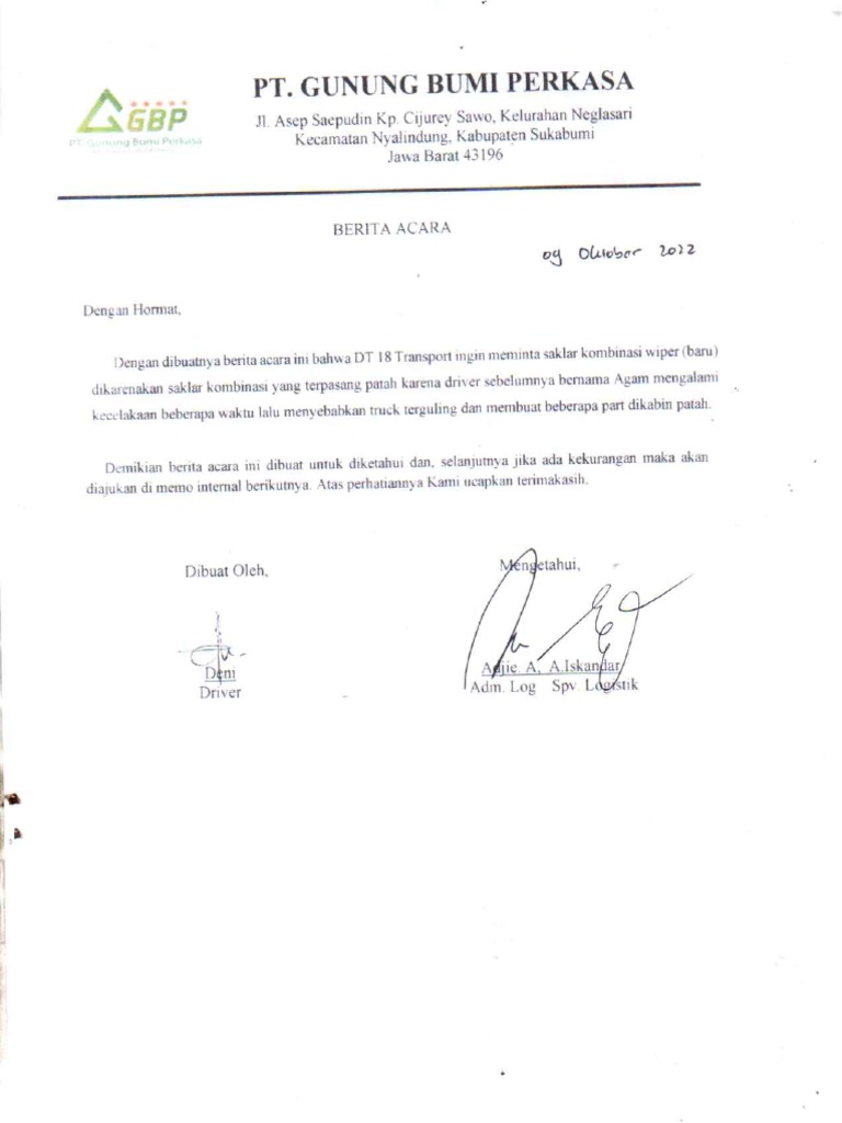 Ba DT 18 Patah Tuas Wiper PDF