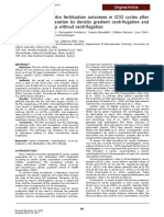 Comparison of in Vitro Fertilization Outcomes in ICSI Cycles After Human Sperm Preparation by Density Gradient Centrifugation and Direct Micro Swim-Up Without Centrifugation