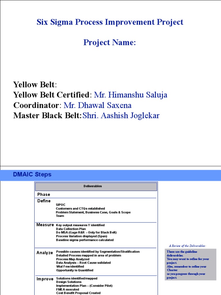 Six Sigma Project | PDF | Six Sigma | Brainstorming