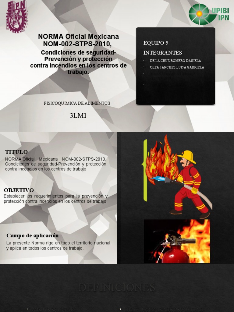 Nom 002 STPS 2010 | PDF | Combustibles | Incendios
