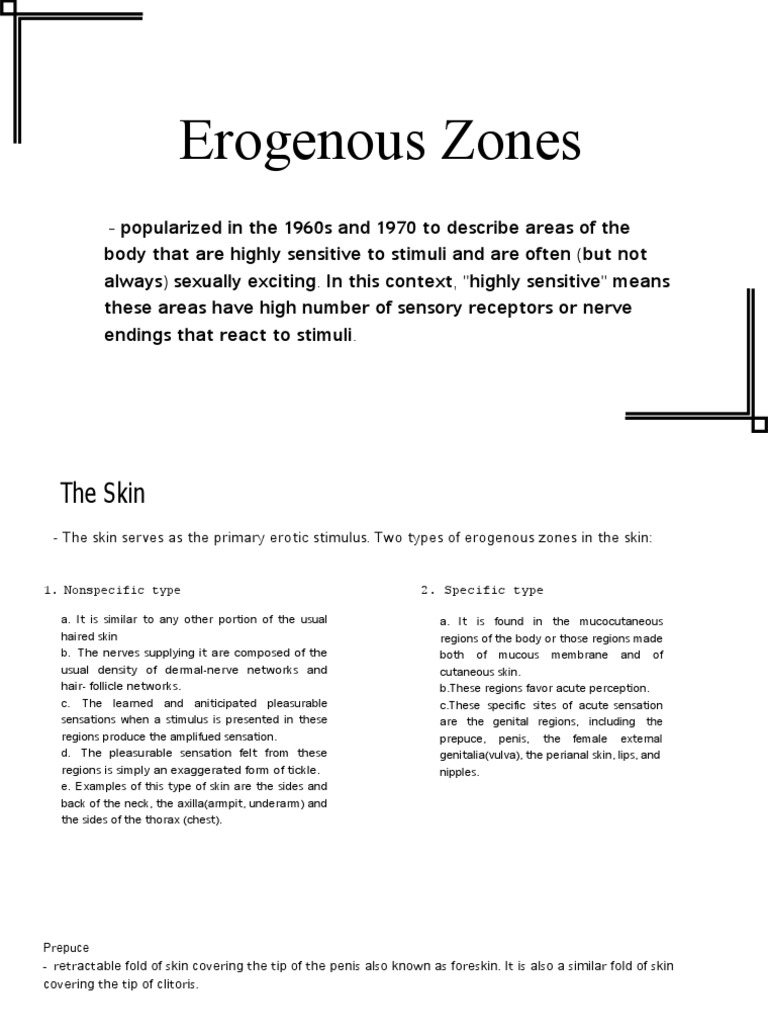 Erogenous Zones, Sexual Response, Sex & Brain PDF Human Sexuality