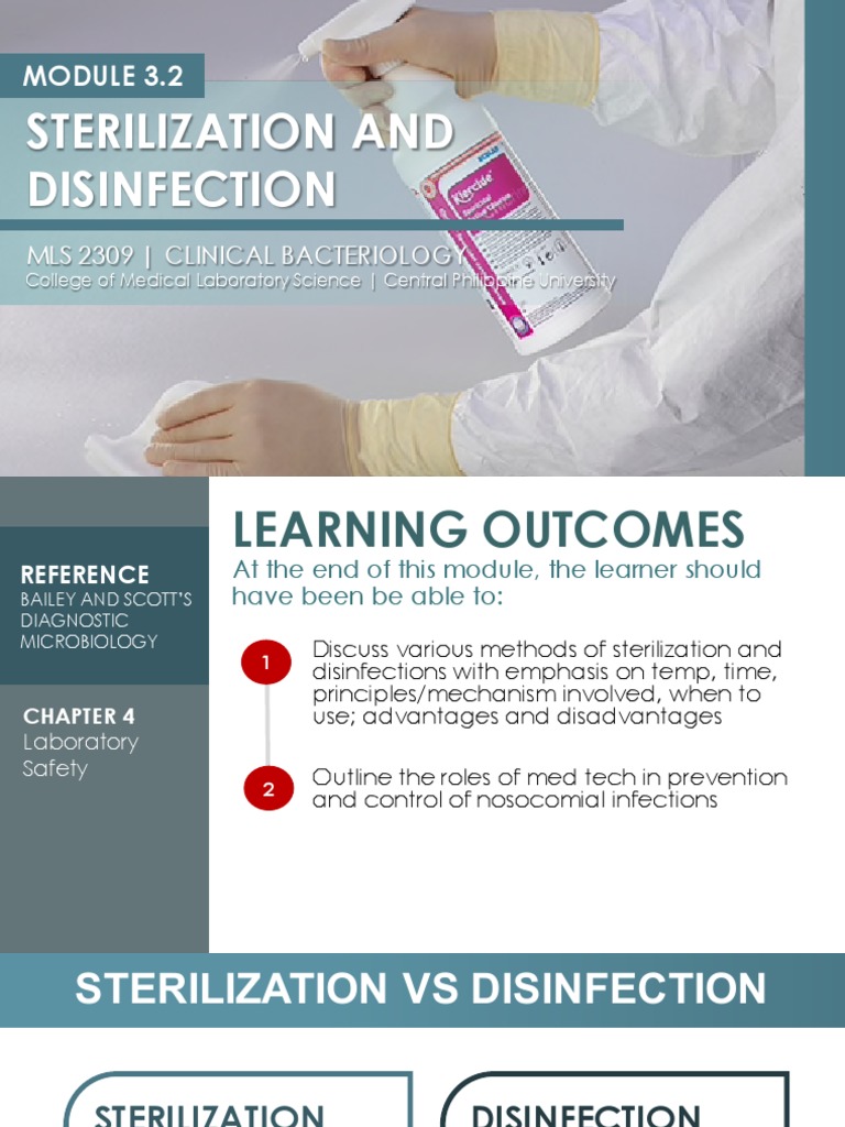 3.2 Sterilization and Disinfection PDF Sterilization (Microbiology