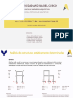 Cálculo de estructuras no convencionales en la Universidad Andina del Cusco