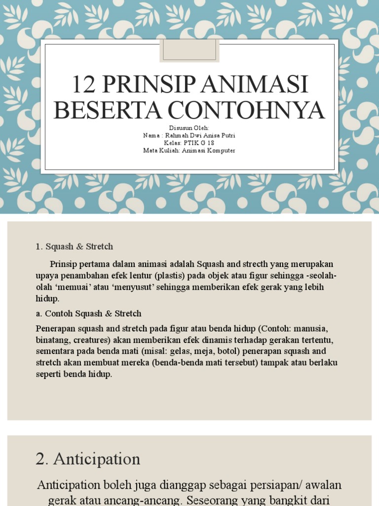 12 Prinsip Animasi Beserta Contohnya Pdf