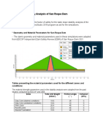 San Roque Dam Static Stability Analysis Report