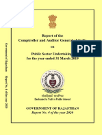 Report No 4 of 2020 Public Sector Undertakings Government of Rajasthan