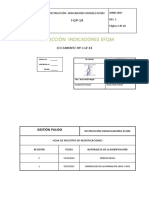 Instrucción Indicadores Efqm: Documento #I-Gp-14