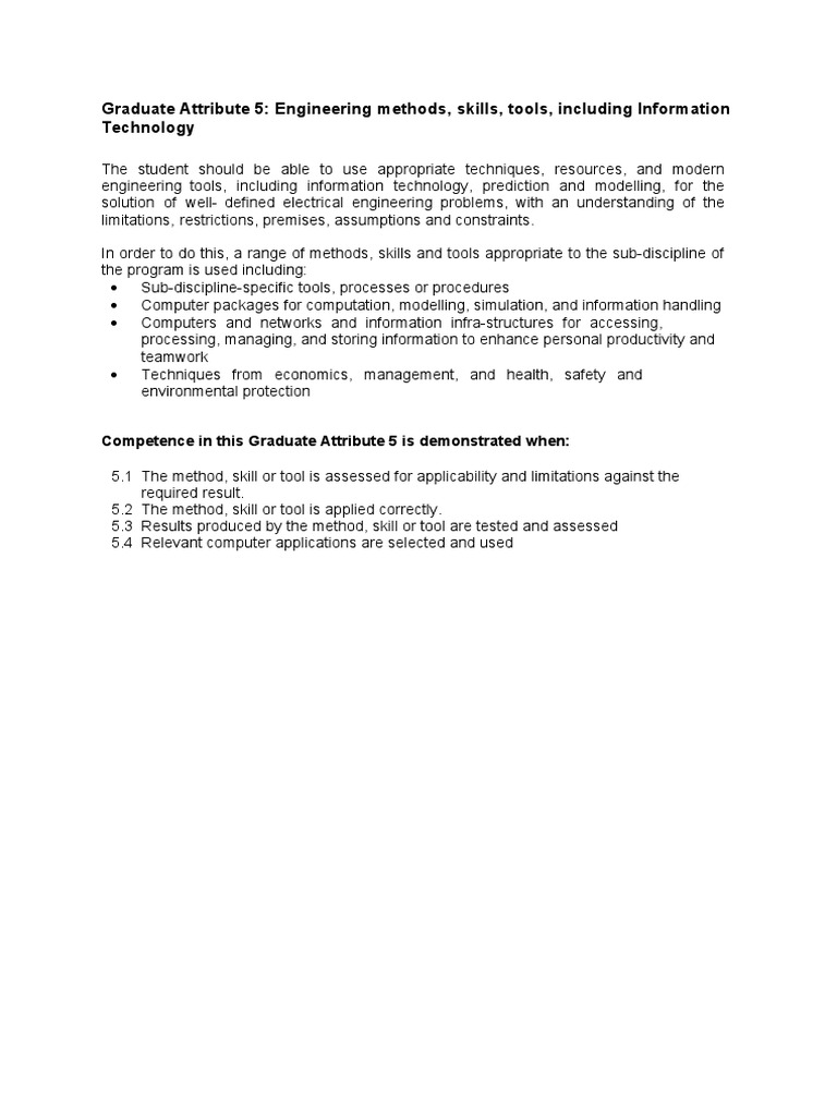 GA 5 Specification | PDF