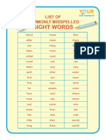 List Commonly Misspelled Sight Words - 2020 10 29 060659