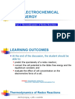 ENERGY ELECTROCHEMICAL ENERGY PART3 Thermodynamics of Redox Reactions 1st Sem 2021 2022