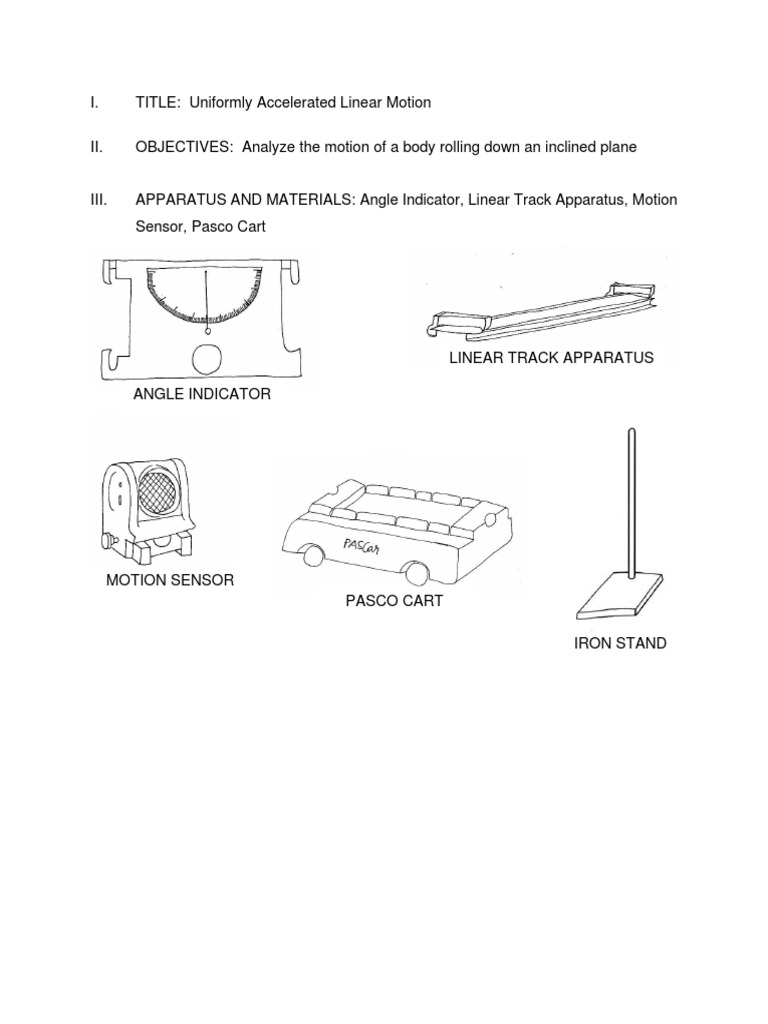 Laboratory Report Uniformly Accelerated Linear Motion PDF