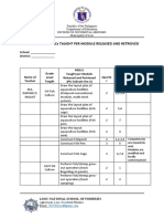 CHECKLIST OF MELCs TAUGHT PER MODULE RELEASED AND RETRIEVED