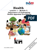 Health 6 - Q1 - Mod3 - Importance-of-Undergoing-Health-Appraisal-Procedures - v2