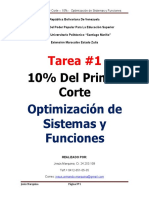 Tarea 1 - Primer 10% Del Primer Corte - Optimizacion de Sistemas y Funciones