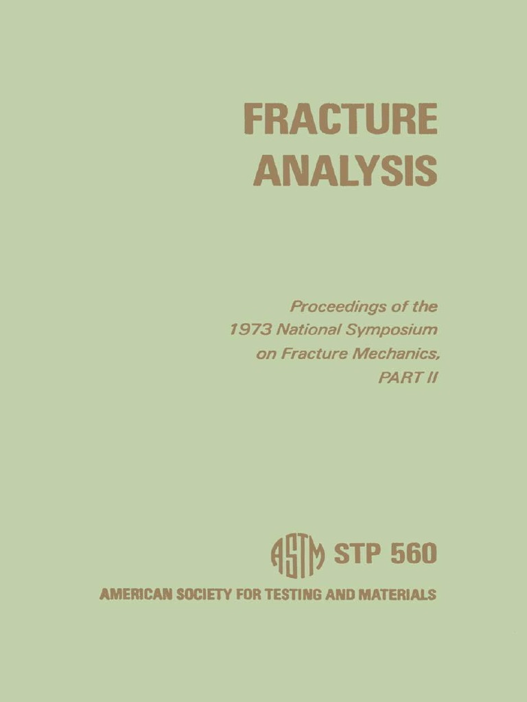 STP 560-1974 | PDF | Fracture Mechanics | Fracture
