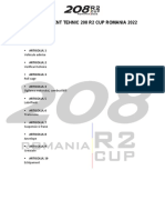 Regulament Tehnic 208 R2 CUP 2022