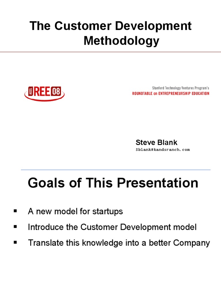 Customer Development for Startups | PDF | Agile Software Development ...