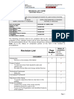 CP 9 Revision List Form