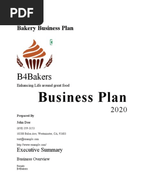 Bakery Business Plan
